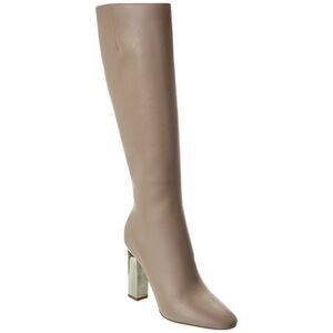 Michael Kors Collection Carly Runway Leather Long Boot, Grey